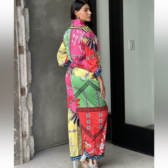 Absolutely Fabulous Patchwork Colorful Pant and Shirt Set - Picture 3 of 4